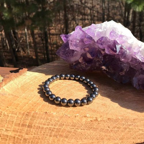 Bracelet En Hématite Magnétique Pour Homme, Accessoire De Qualité Supérieure, 8mm, Qualité Aa, Pour Stimuler Le Métabolisme Et L'équilibre, Vente En Gros