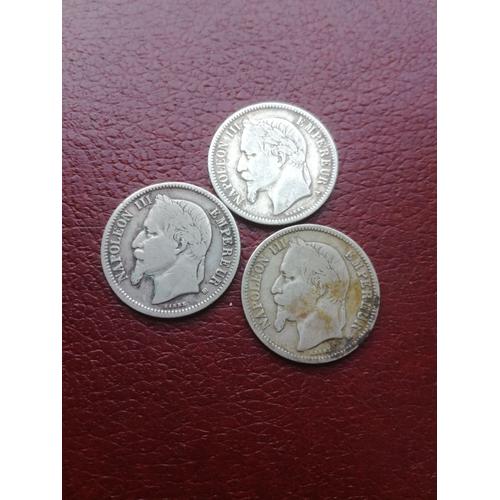 Monnaies En Argent Trio Napoléon Iii