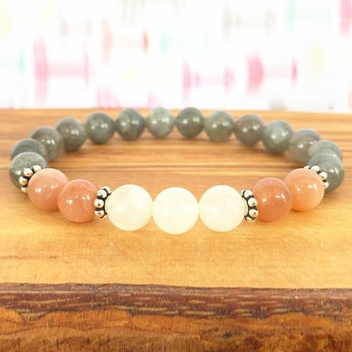 Bracelet En Labradorite Pour Hommes, Qualité Aa, Pierre De Soleil Naturelle, Pierre De Lune, Mala, Énergie, Cadeau D'équilibre Spirituel, Vente En Gros
