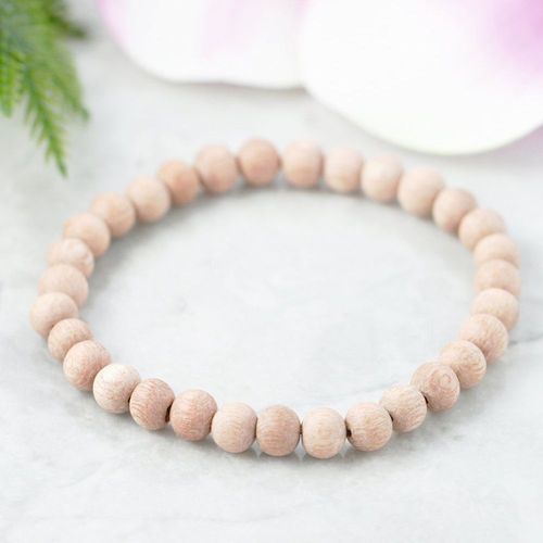 Bracelet De Perles En Bois De Rose, Bijou D'empilage Minimaliste, Simple Et Délicat, Style Boho, Cadeau De Yoga, Mg1048