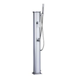 Douche Solaire Extérieur Jolly Go Formidra 20L 24x26x120cm Aluminium - Douchette Amovible, Mitigeur et Rince Pieds 24x26x120cm