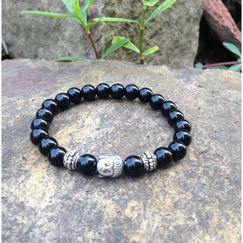 Bracelet En Pierre Naturelle Plaqué Argent Antique Pour Hommes, Breloques De Bouddha, Bricolage, Bijoux Mala Yoga, Sn0369, 2015