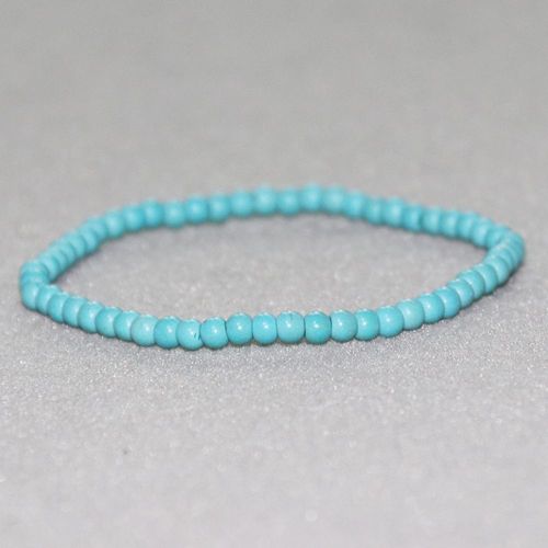 Bracelet Tuquoise Bleu 4mm, Mini Bijou En Pierre, Nouveau Design, Yoga Mala, Haute Qualité, Fait À La Main, Vente En Gros