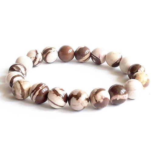 Bracelet En Perles De Jaspe Zèbre Pour Hommes, Nouveau Design, 10mm, Haute Qualité, Yoga Mala Fait À La Main, Meilleur Cadeau Pour Petit Ami, Mg1175