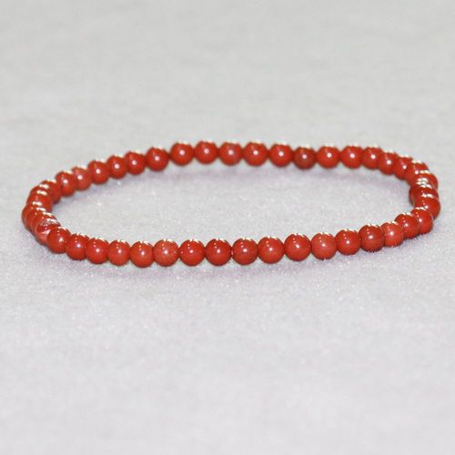 Bracelet J Asper Rouge 4mm, Mini Pierre De Gemme, Bracelet De Protection De L'énergie Yoga Pour Femmes, Vente En Gros, Mg0004