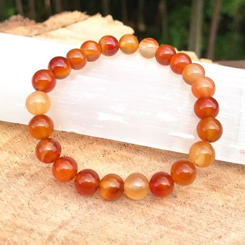Bracelet En Pierre De Cornaline Naturelle, Accessoire De Protection, Racine Des Chakras, Pierres De Guérison, Passion, Énergie, Boost, Vente En Gros