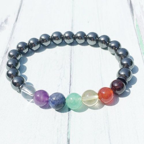 Bracelet De Yoga 7 Chakra Pour Femmes, Nouveau Design À La Mode, Hématite Naturelle, Énergie, Yogi, Équilibre