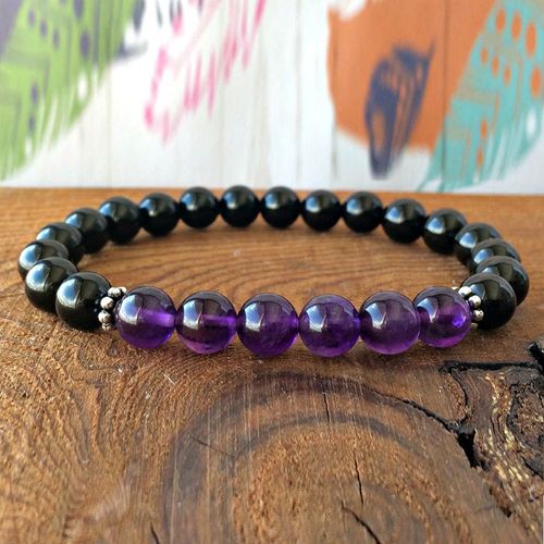 Bracelet De Poignet En Onyx Noir Pour Femmes, Accessoire De Yoga, À La Mode, Mala, Chakra, Nouvelle Collection 2019