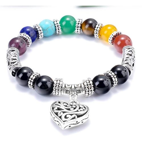 Bracelet De Créateur 7chakra Pour Femmes, Bijou En Pierre Naturelle, Énergie, Charme, Équilibre, Yoga