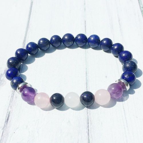 Bracelet Lapis Lazuli Pour Femmes, Nouveau Design, 8mm, Pierres Précieuses Naturelles Colorées, Équilibre Négatif, Bijoux D'énergie