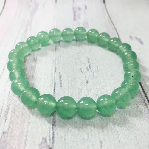 Bracelet Aventurine Verte De 8 Mm Mg0336, Meilleur Cadeau Spirituel De Yoga Pour Femmes, Équilibre, Perles Mala Yoga