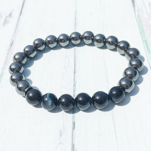 Bracelet Énergétique En Pierre Naturelle Noire ¿Il De Tigre Pour Hommes, Bijoux Puissants En Hématite De Haute Qualité