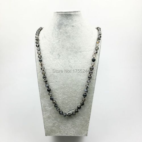 Collier En Pierre De Ligne Noire Pour Femmes, 32 Pouces, Noué À La Main, Nouveau Design, Bijoux Fantaisie, Cadeau, Livraison Gratuite, St0012