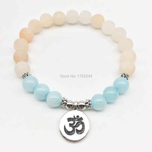 Bracelet En Aventurine Pour Femmes, Style Vintage, Design Tendance, Lotus Ohm, Breloque, Rose Mat Naturel, Sn1329