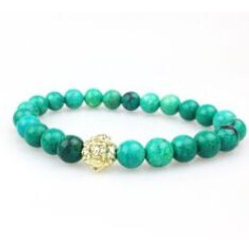 Bracelet De Perles En Pierre Naturelle Pour Hommes Et Femmes, Accessoire Extensible, Couleur Or Rose Et Argent, Sn0357