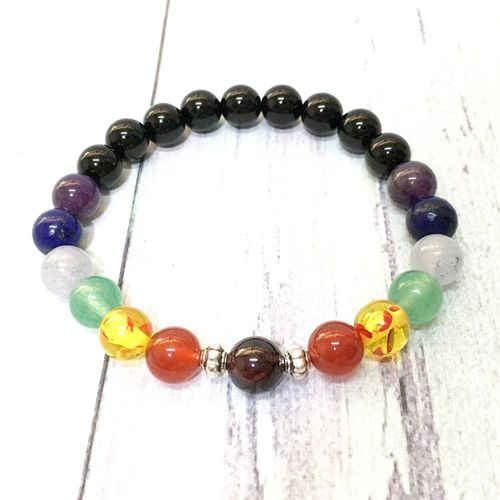Bracelet 7 Chakra En Tourmaline Noire De Qualité A, Bijou Naturel De Haute Qualité, Perle, Nouveau Design, Offre Spéciale