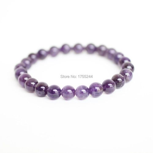 Bracelet En Pierre Naturelle Sn1087, Accessoire De Méditation, Soulagement De L'anxiété, À Quartz, Violet Foncé, À La Mode, De Yoga Pour Femmes