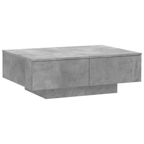 Vidaxl Table Basse Gris Béton 90x60x31 Cm Aggloméré