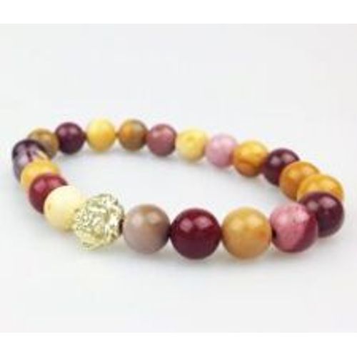 Bracelet En Perles De Tête De Lion Plaqué Or Et Argent, Couleur Jaune, À La Mode, Pour Femmes Et Hommes, Sn0360, Nouvel Arrivage