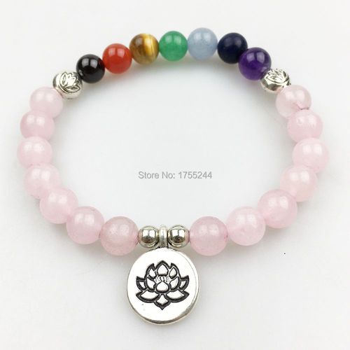 Bracelet De Créateur 7 Chakra Pour Filles, En Pierre Naturelle, Yoga, Lotus, Meilleur Cadeau D'anniversaire Pour Elle, Offre Spéciale, Sn1182
