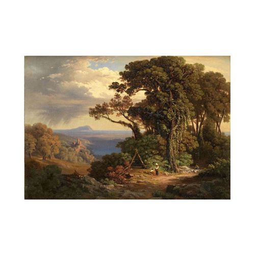 Toile De Peinture De Paysage Russe, Affiches De Construction D'arbre De Mer Et Imprimés Modernes, Images D'art Murales Pour La Décoration De La Maison Sans Cadre?40x40cm
