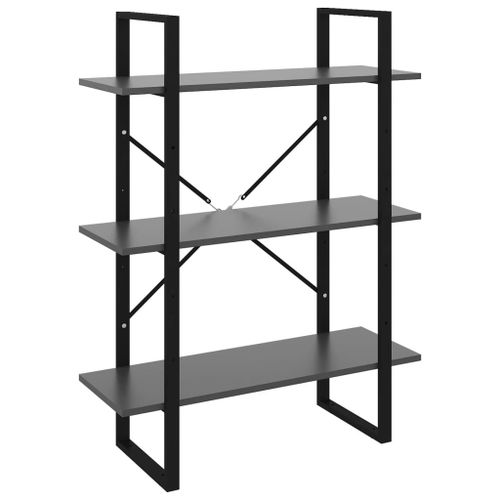 Vidaxl Bibliothèque Gris 80x30x105 Cm Aggloméré