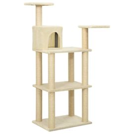 Vidaxl Arbre À Chat Avec Griffoirs En Sisal Crème 119 Cm