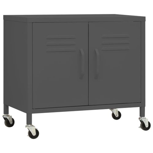 Vidaxl Armoire De Rangement Anthracite 60x35x49 Cm Acier