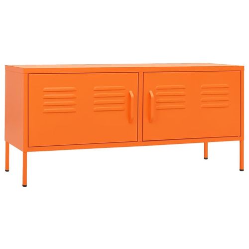 Vidaxl Meuble Tv Orange 105x35x50 Cm Acier