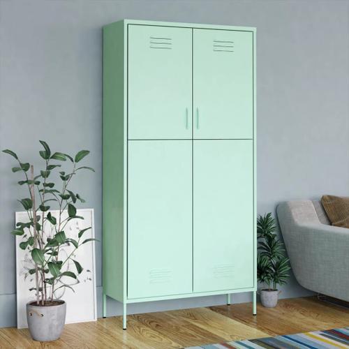 Vidaxl Garde-Robe Vert Menthe 90x50x180 Cm Acier