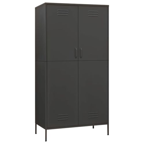 Vidaxl Garde-Robe Anthracite 90x50x180 Cm Acier