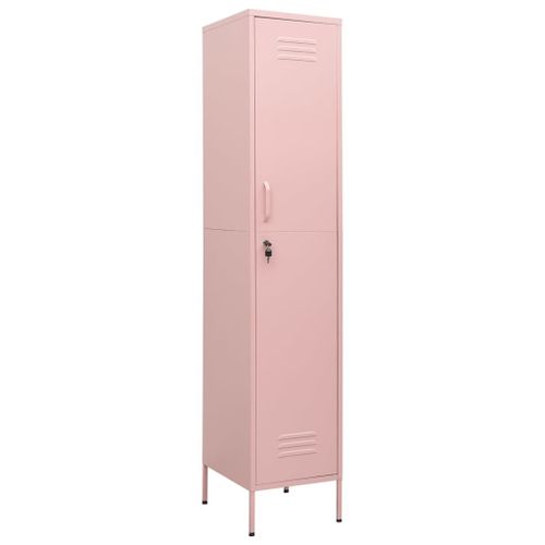 Vidaxl Armoire ¿¿ Casiers Rose 35x46x180 Cm Acier