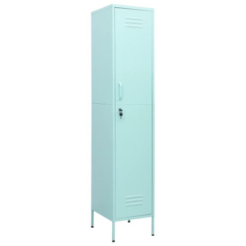Vidaxl Armoire À Casiers Vert Menthe 35x46x180 Cm Acier