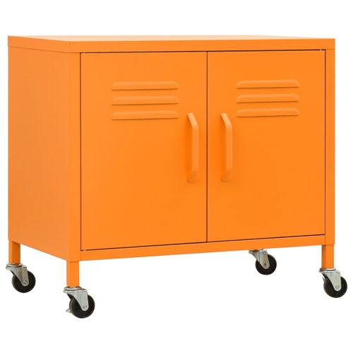 Vidaxl Armoire De Rangement Orange 60x35x49 Cm Acier