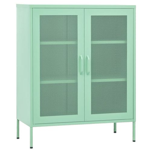 Vidaxl Armoire De Rangement Vert Menthe 80x35x101,5 Cm Acier