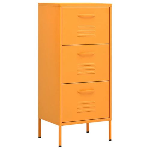 Vidaxl Armoire De Rangement Jaune Moutarde 42,5x35x101,5 Cm Acier