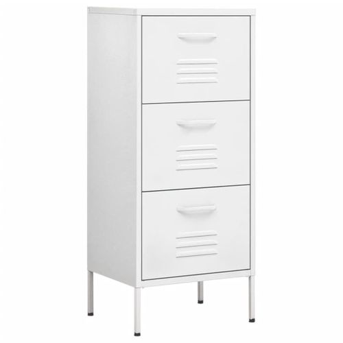 Vidaxl Armoire De Rangement Blanc 42,5x35x101,5 Cm Acier