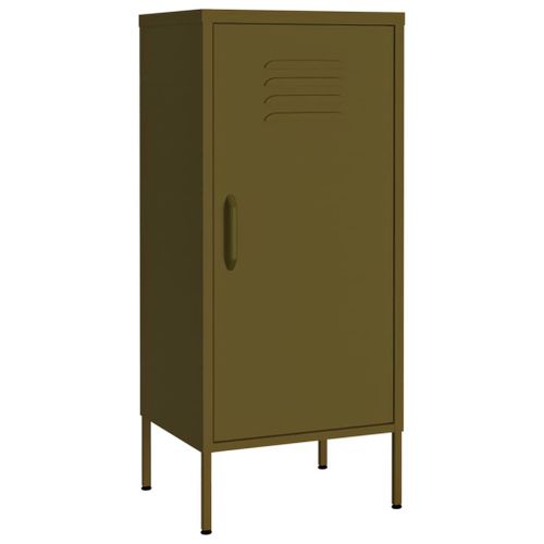 Vidaxl Armoire De Rangement Vert Olive 42,5x35x101,5 Cm Acier