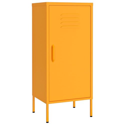 Vidaxl Armoire De Rangement Jaune Moutarde 42,5x35x101,5 Cm Acier