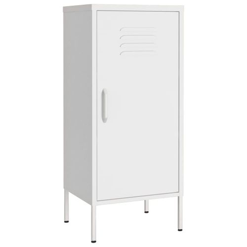 Vidaxl Armoire De Rangement Blanc 42,5x35x101,5 Cm Acier
