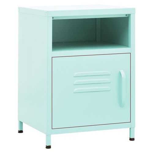 Vidaxl Table De Chevet Vert Menthe 35x35x51 Cm Acier