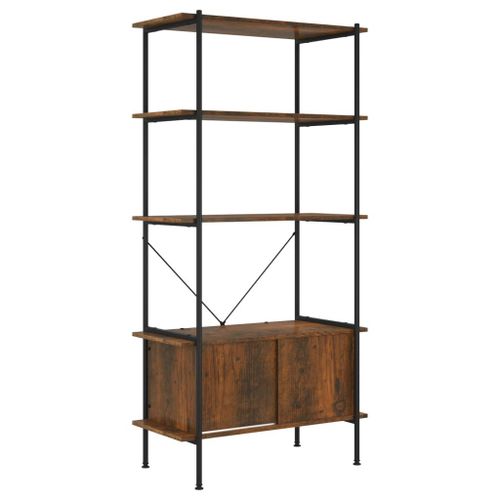 Vidaxl Étagère À 5 Niveaux Armoire 80x40x163cm Acier Bois D'ingénierie