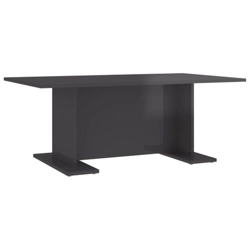 Vidaxl Table Basse Gris Brillant 103,5x60x40 Cm Aggloméré