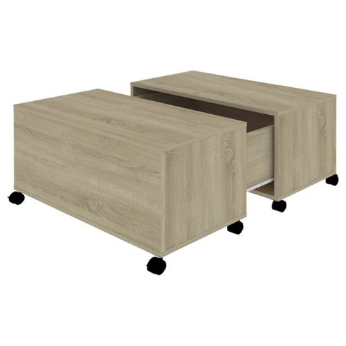 Vidaxl Table Basse Chêne Sonoma 75x75x38 Cm Aggloméré
