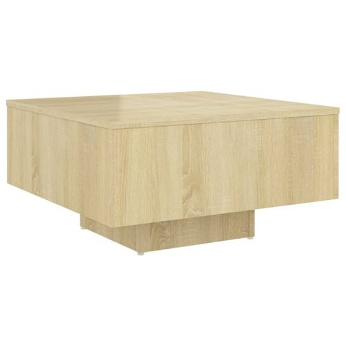 Vidaxl Table Basse Chêne Sonoma 60x60x31,5 Cm Aggloméré