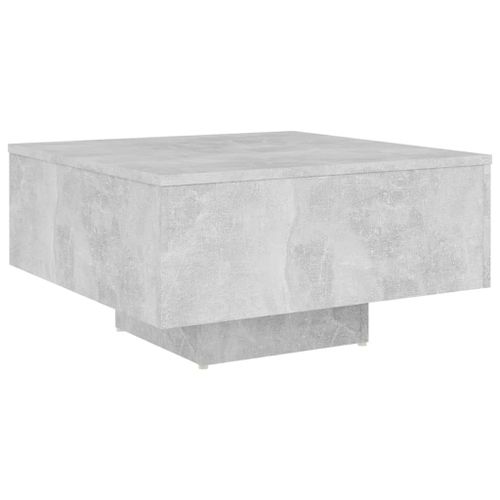 Vidaxl Table Basse Gris Béton 60x60x31,5 Cm Aggloméré