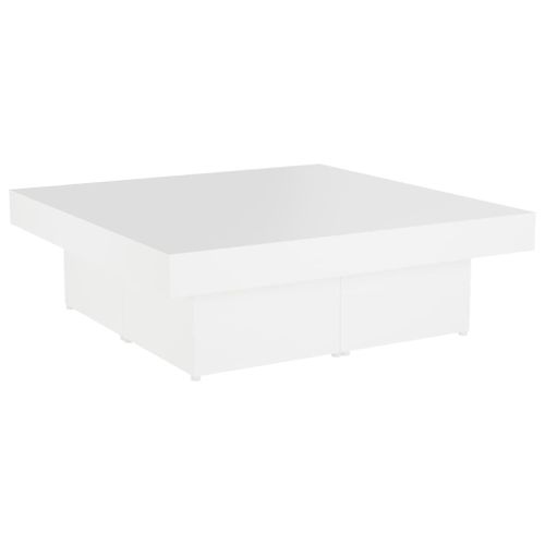 Vidaxl Table Basse Blanc 90x90x28 Cm Aggloméré