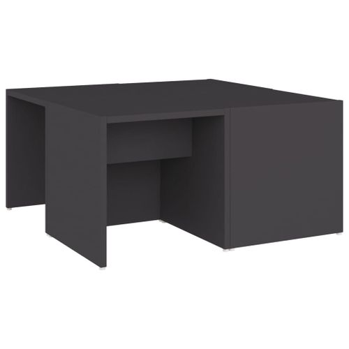 Vidaxl Tables Basses 4 Pcs Gris 33x33x33 Cm Aggloméré