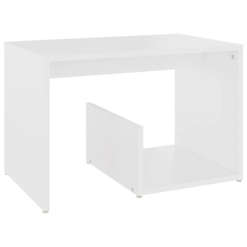 Vidaxl Table D'appoint Blanc 59x36x38 Cm Aggloméré