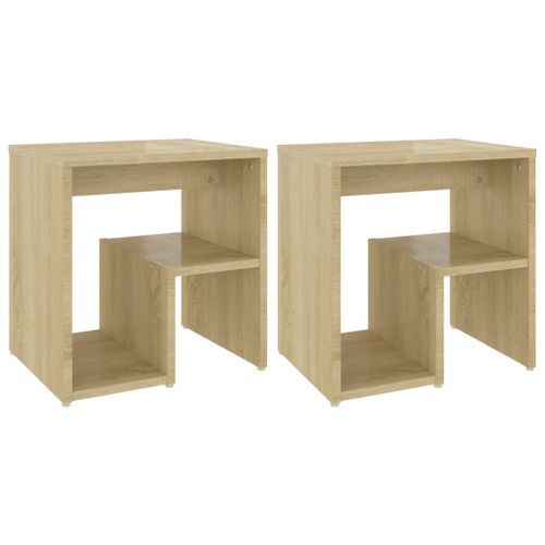 Vidaxl Tables De Chevet 2 Pcs Chêne Sonoma 40x30x40 Cm Aggloméré